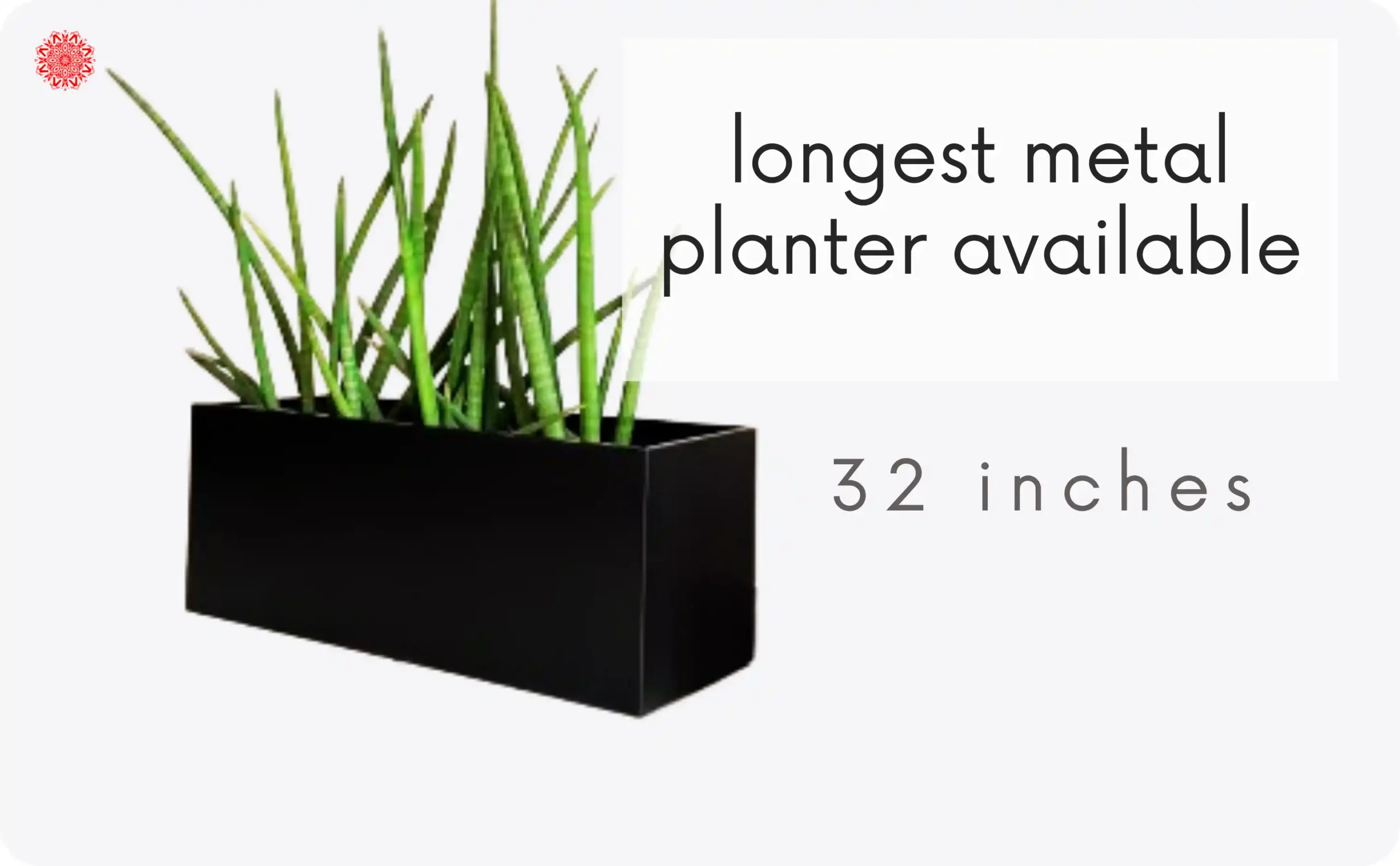 large metal planter rectangular