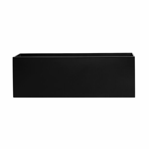 Black Metal Rectangular Planter