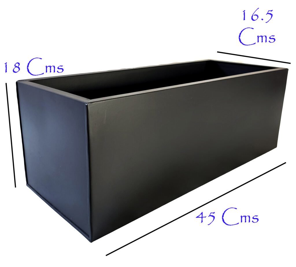 Exclusive Limited Black Metal Rectangular Planters | 1 Unit | 18" (L ...