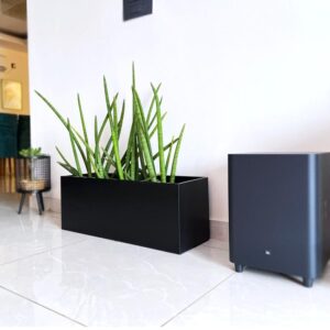 Large Black Rectangular Planters