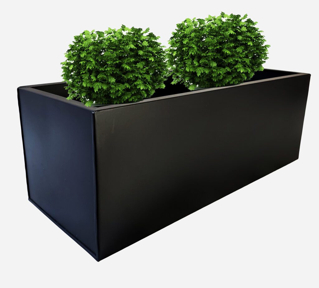 Morii® Limited Metal Rectangular Planters 1 Unit Black Small 18 Luxurious 18 Inch