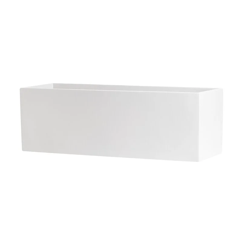 white rectangular planter