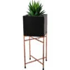 MORii® Exclusive Square Pots |Tulsi Plant Pot (8")+Stand (16 ")