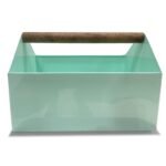 Bottle Caddy | Irresistible Metal Wood  | (Pack of 1 Sage Green)