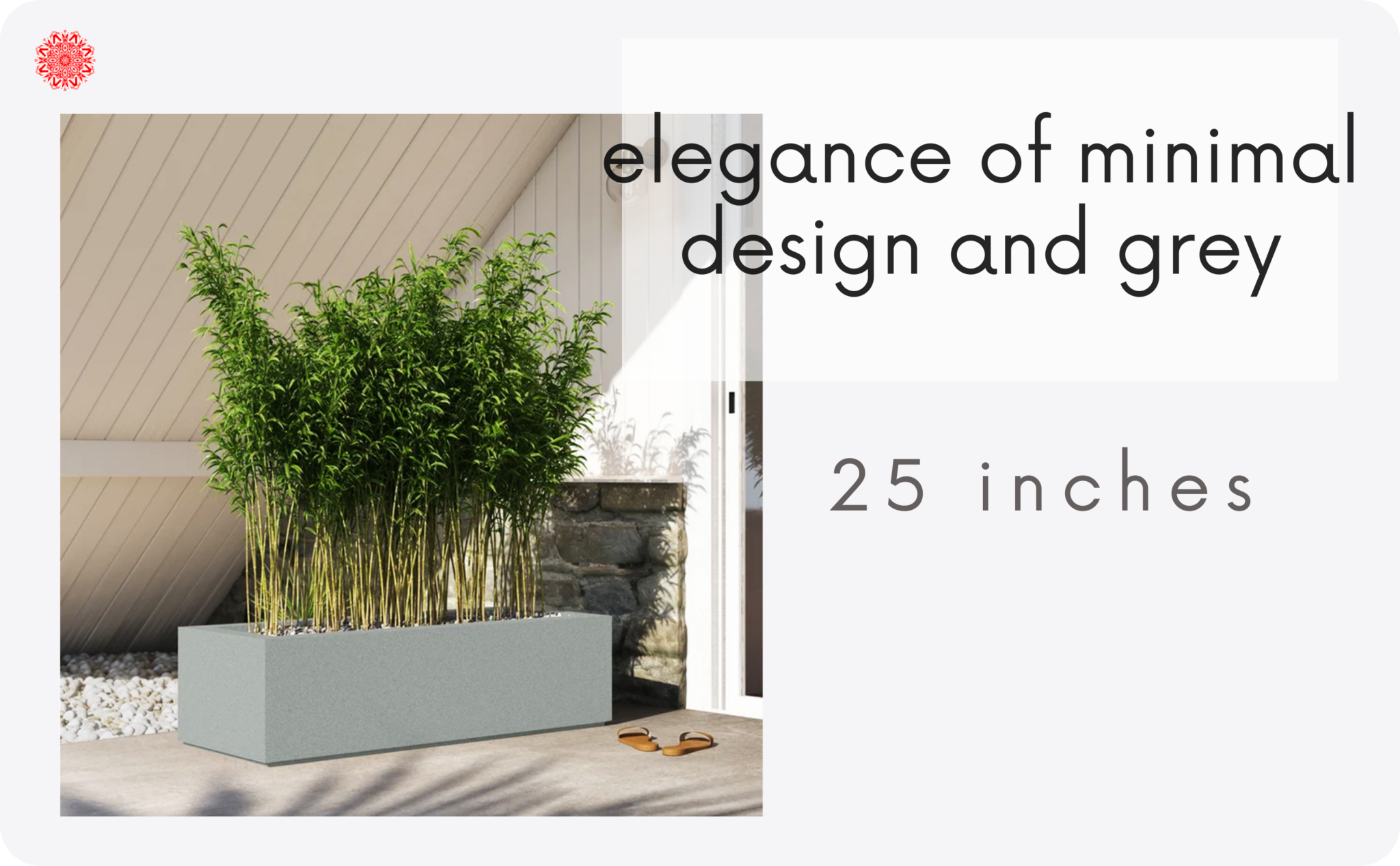 Morii® Limited Metal Rectangle Planter Box 1 Unit Large 25″ Grey Morii