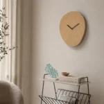 Minimal Oak Wooden Wall Clock| Savvy | 16 inch | Oak/Black