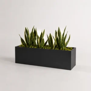 Limited Metal Rectangle Flower Pot | 1 Unit | 24″| Black hover image