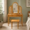 dressing table with mirror and storage