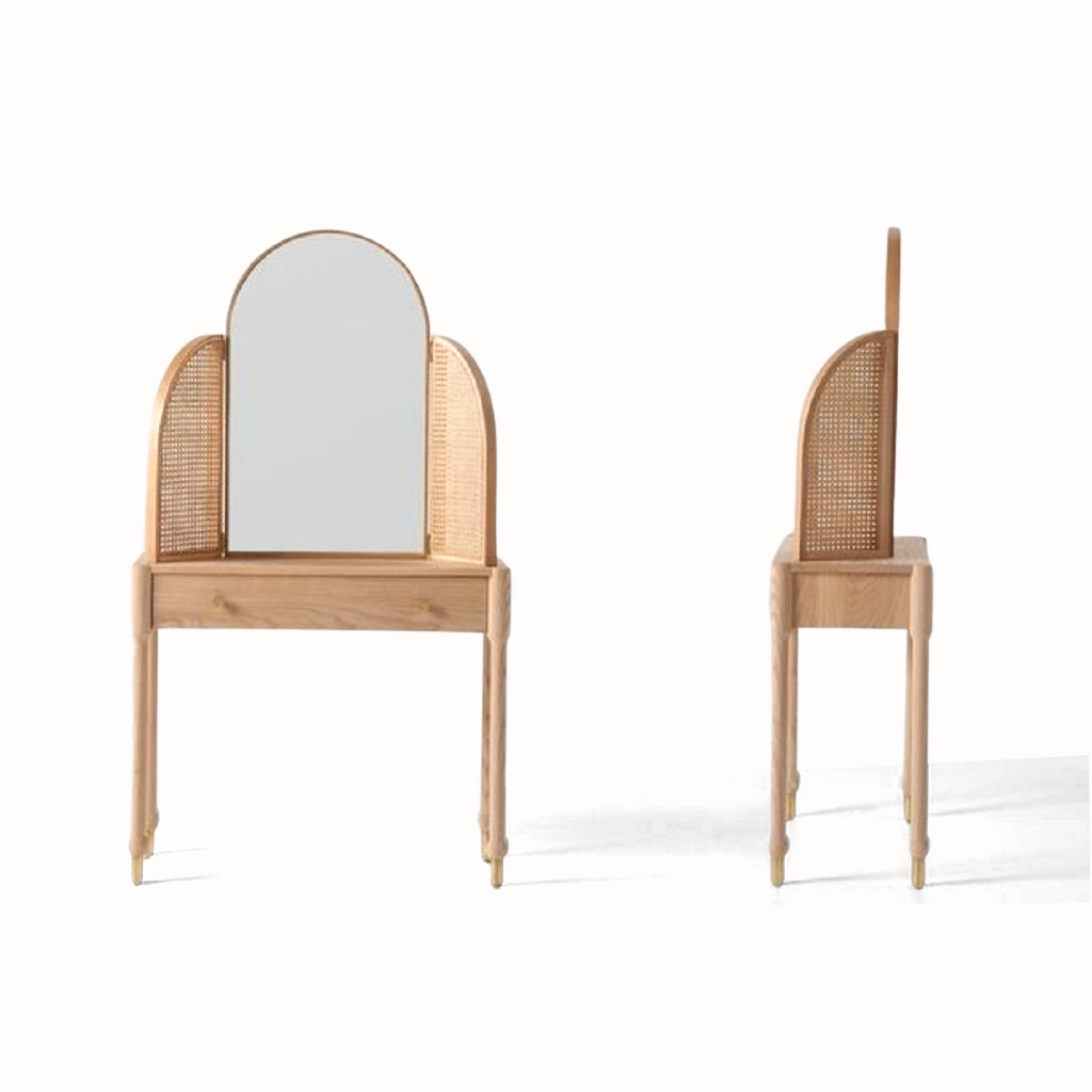 Sheesham Furniture :- Solid Wood Two Door Dressing Mirror with Hidden – GKW  Retail