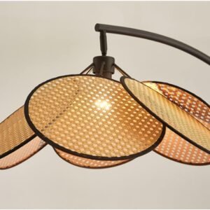 Rich Rattan Floor Lamp | Hand Crafted Petals | 1 Unit ( 50 inch) hover image