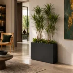Large Outdoor Planters Box in Metal | Rich High End | 30x30x9 inch