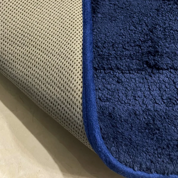 MORii® Pack of 2 - Thick Memory Foam Padded Bath Mats |Quick absorption bath rug| Plush 1600 GSM | Authentic Hydra Tech | New Germ Lock | Anti Skid | Machine Washable (Navy Blue, 21x34 inches) - Image 4