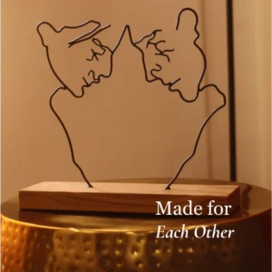 Wire Sculpture Line Couple Office Desk Decor
