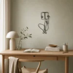 Rich French-Inspired Wire Wall Art - Minimal Metal Decor -Pack of 1