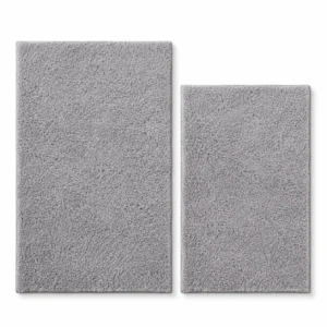 Ultra ‑ Rich Microfiber Bath Mat - Sink and Shower | Combo Set of 2 | Grey hover image
