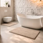 Ultra ‑ Rich thick bathroom Mat- Sink and Shower | Combo Set of 2 | Taupe