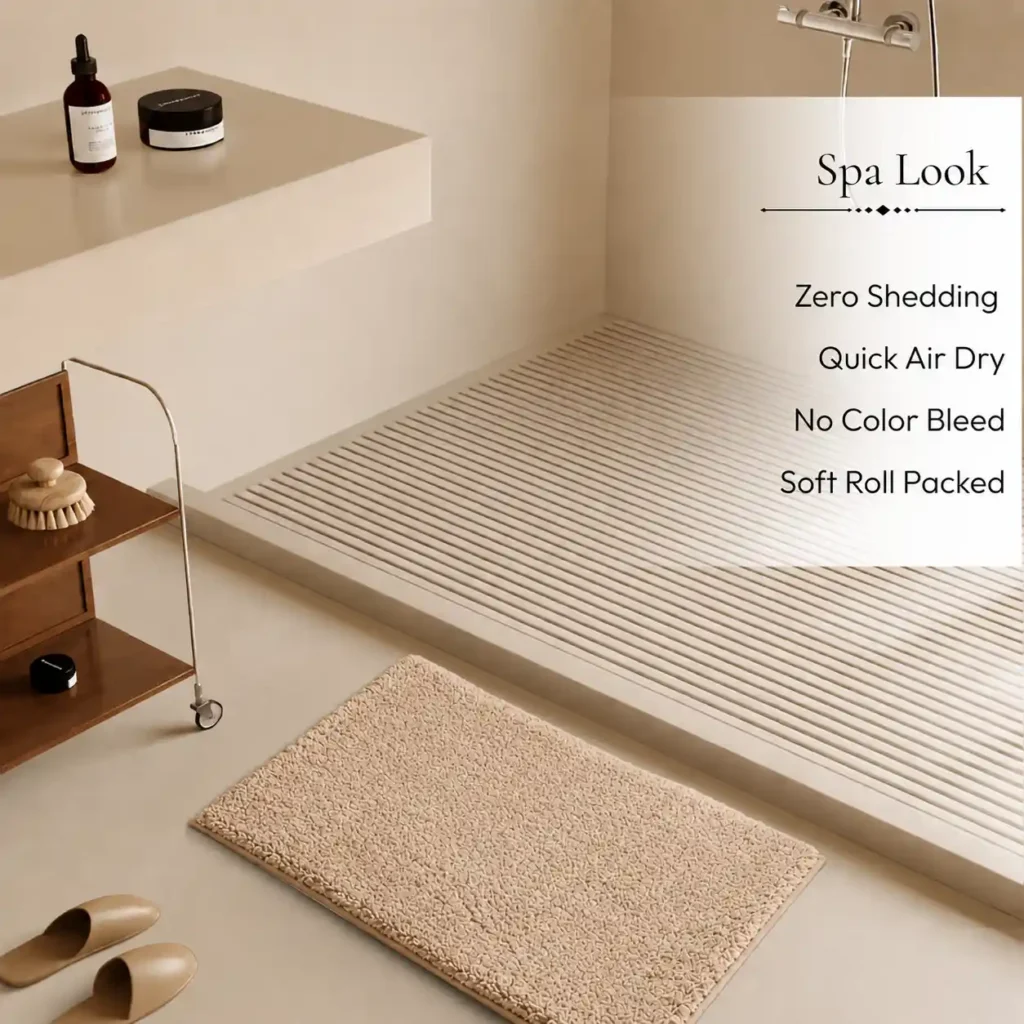 bath rug water soaking