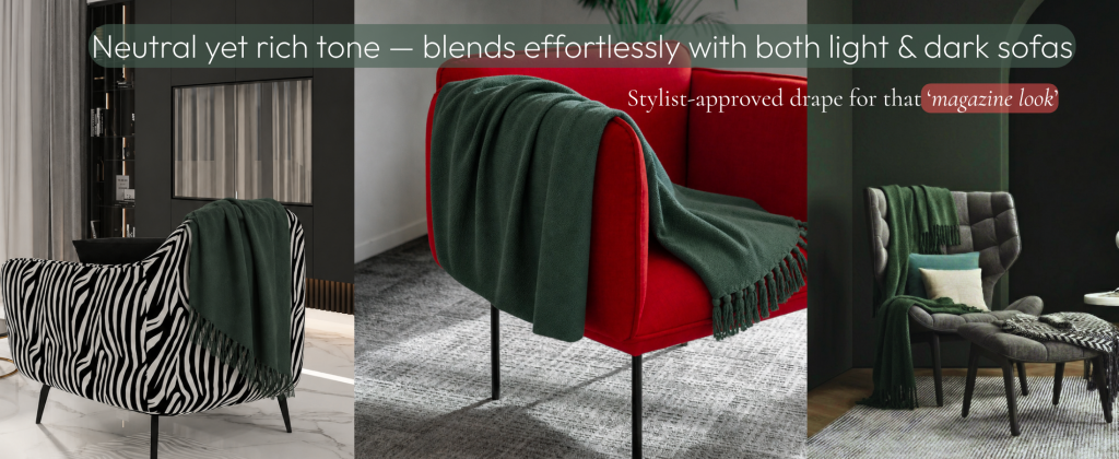 Green Sofa Throw