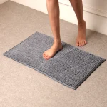 Pack of 4 | Charcoal Noodle Floor Mat | (45x75 cm) | Extra Soft