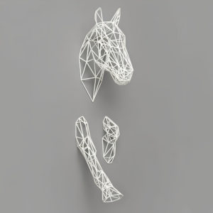 Aristohoof - Elite 3D Geometric Wall Art | Metal - 40 inches hover image