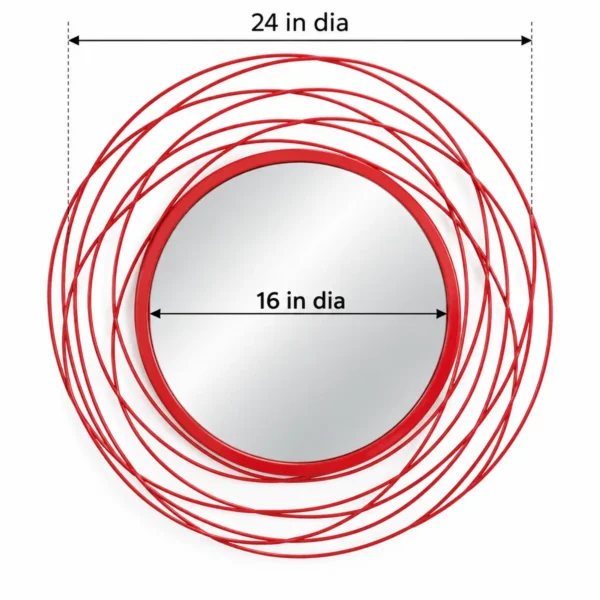 Whirlpool wall mirror 24 inch overall with 16 inch centre