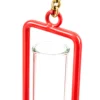 Glossy metal frame detail of hanging test tube planter