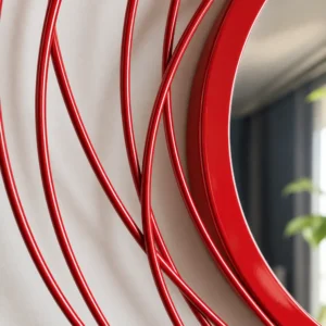 Whirlpool Red Wall Mirror – Cherry | 24 " hover image