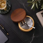 Ember – Acacia & Mango Wood Ashtray with Lid