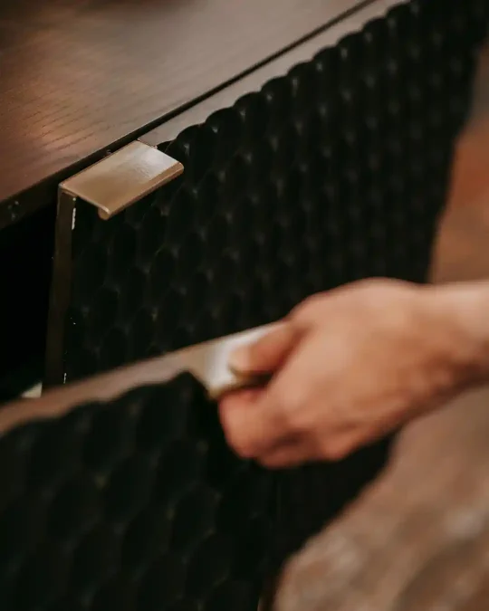 Image showing a dark wood premium furniture as design trend of 2026