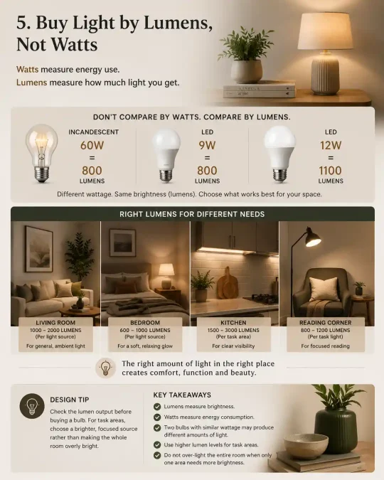 Watt and Lumen explained when deciding which one to use for house